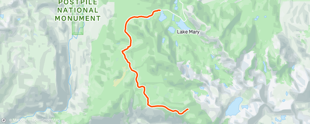 Map of the activity, Morning Hike