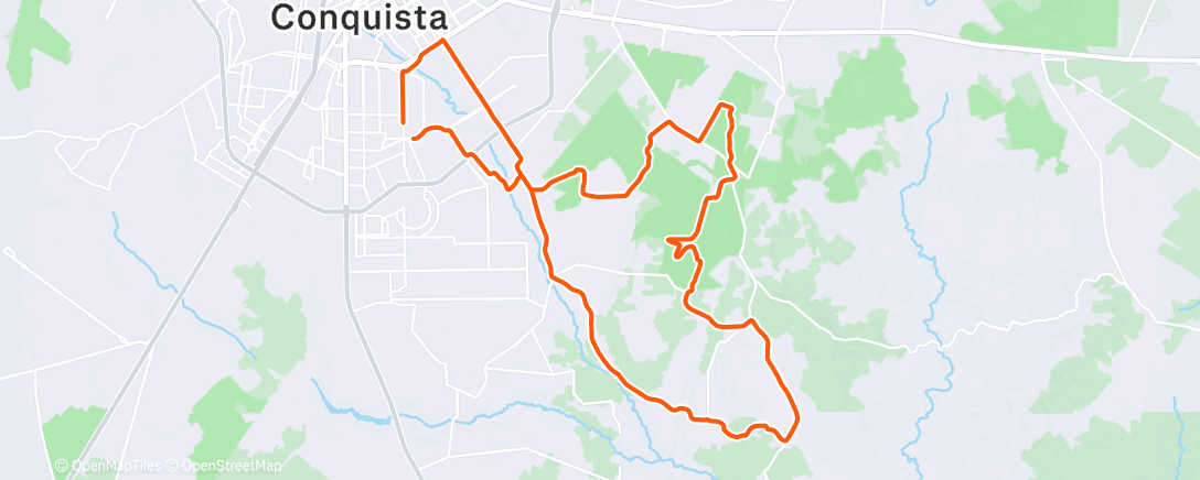 Map of the activity, Pedalada matinal