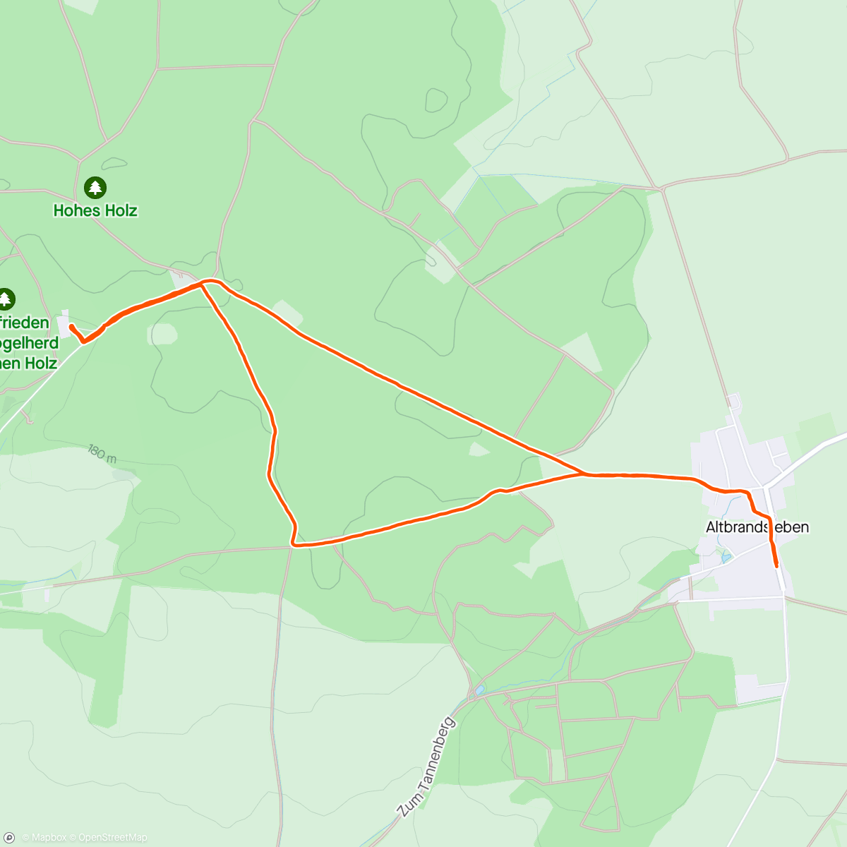 Map of the activity, Kleiner Waldspaziergang