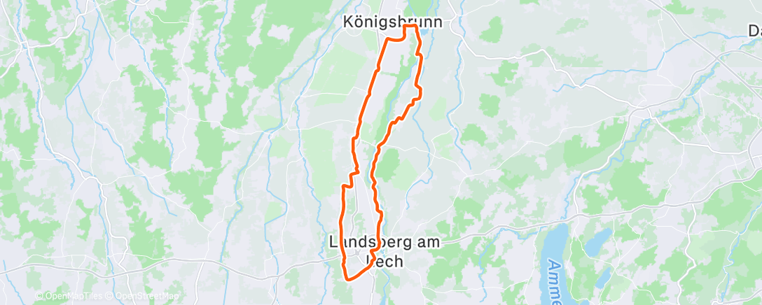 Map of the activity, Mittagsradfahrt mit dem Crossrad