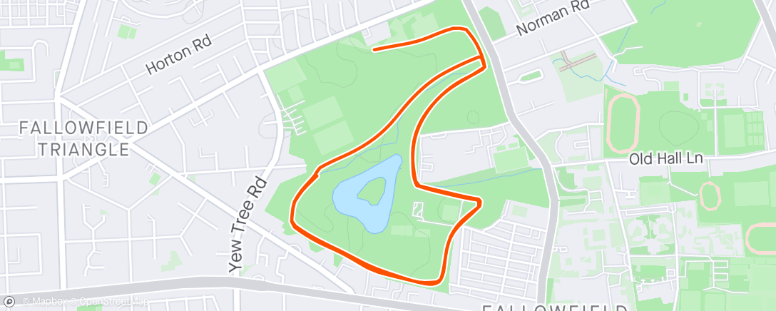 Map of the activity, South Manchester (1st) parkrun (187th) Official time 31:23