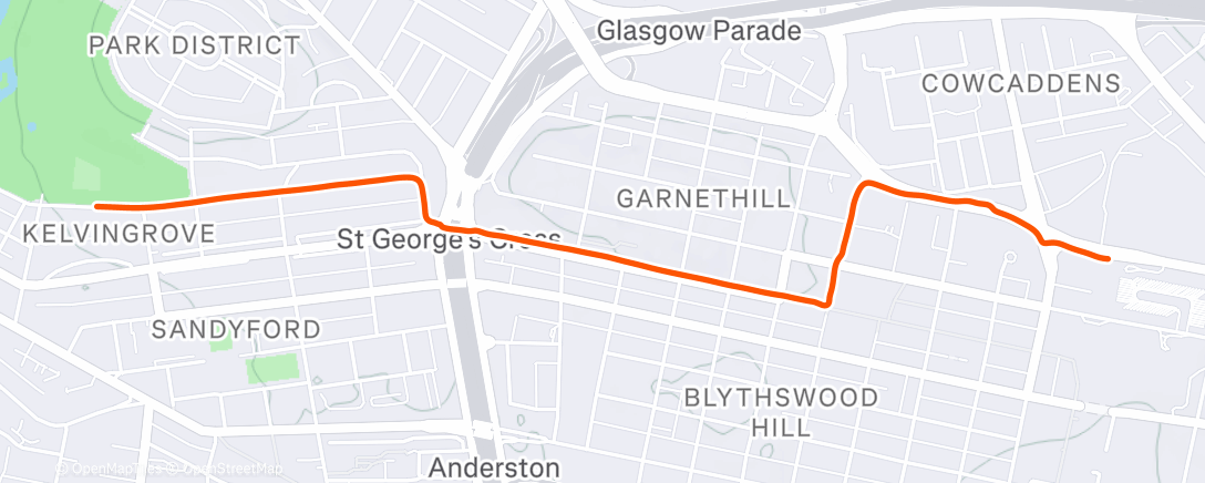 Map of the activity, Afternoon Ride