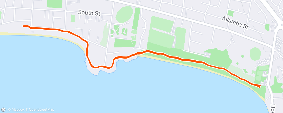 Map of the activity, Bellerive Park Run Shake Out