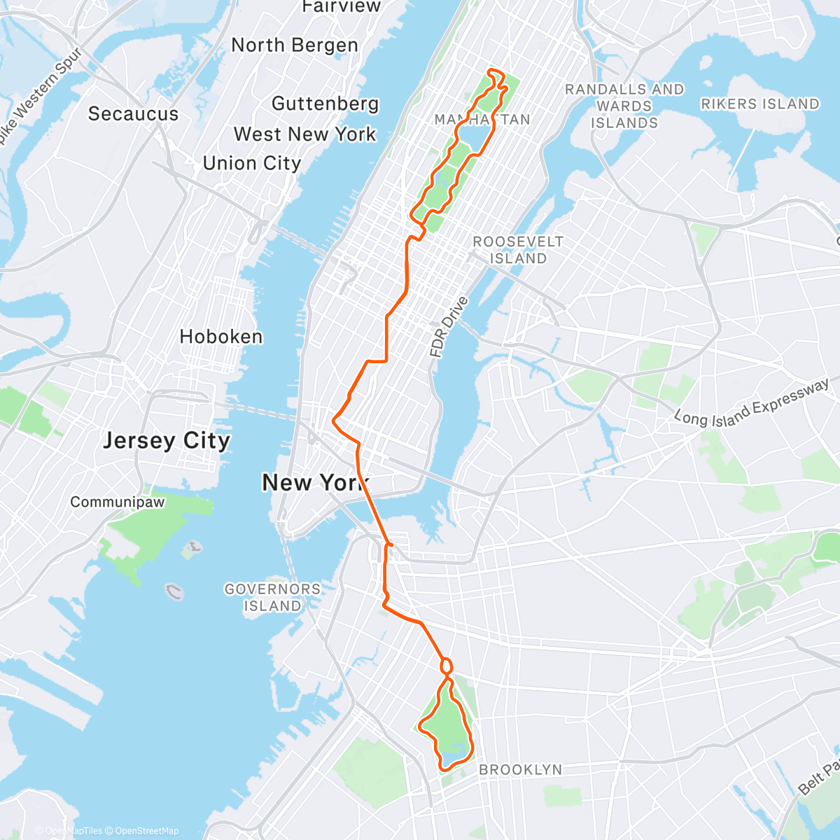 Map of the activity, 🎄Zwift - Double Parked in New York🎄
