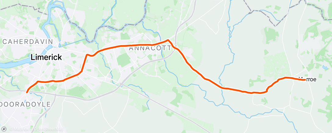 Map of the activity, Evening Ride