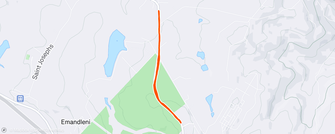 Map of the activity, Afternoon Run