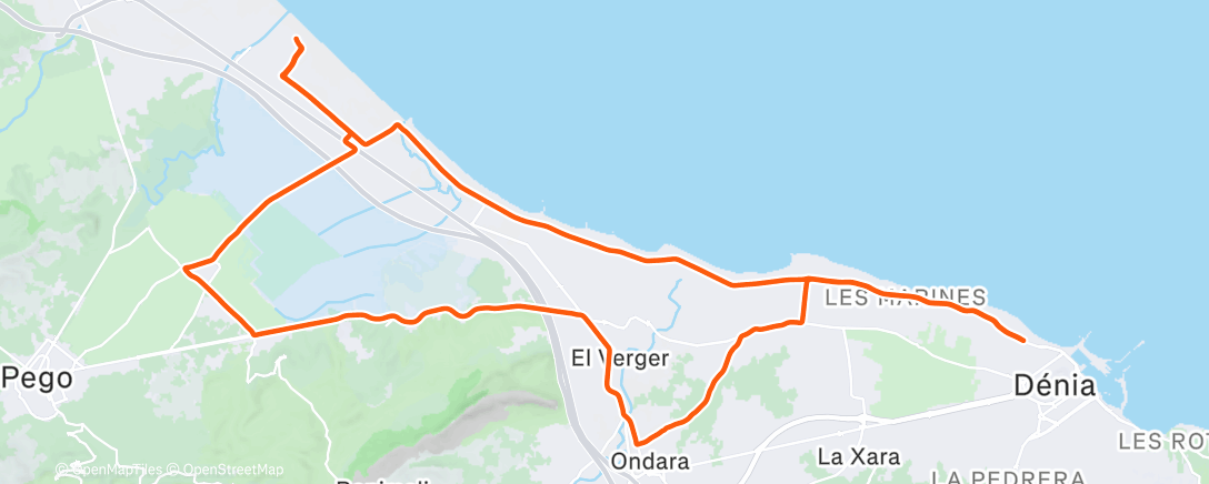 Map of the activity, Sortie vélo le midi