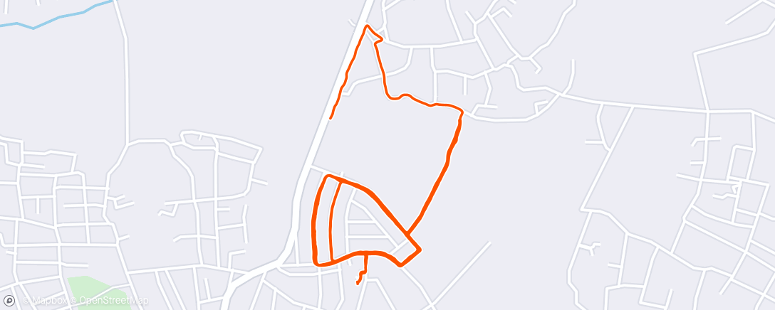 Map of the activity, Afternoon Run