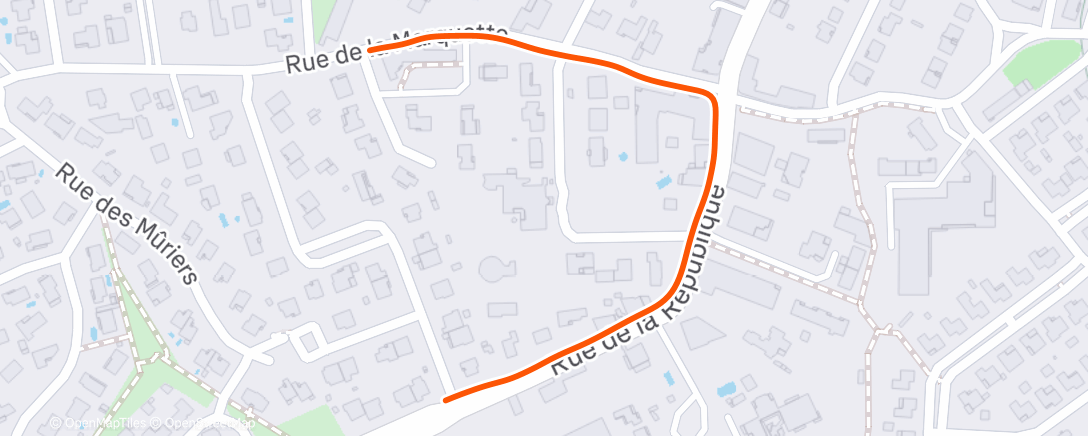 Map of the activity, Marche le matin