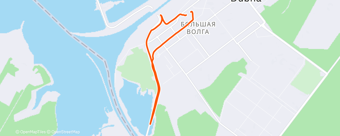 Map of the activity, Дневной забег