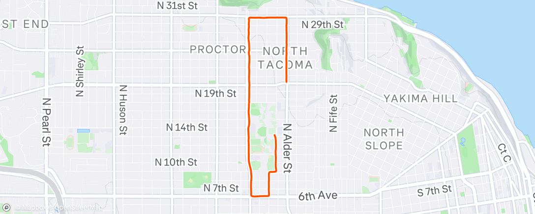 Map of the activity, Lunch Run