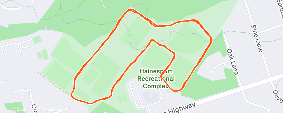 Map of the activity, Evening Walk