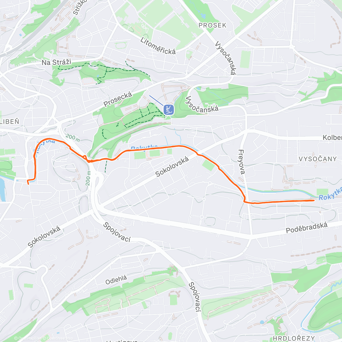 Map of the activity, Morning Run