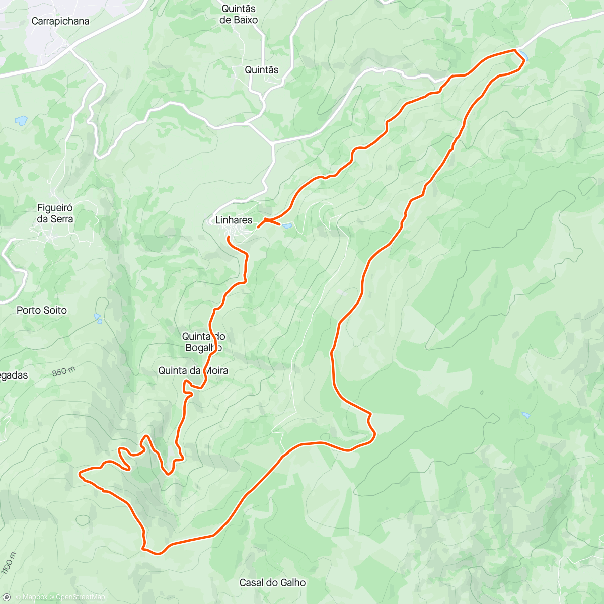 Mappa dell'attività Volta de bicicleta de montanha na hora de almoço