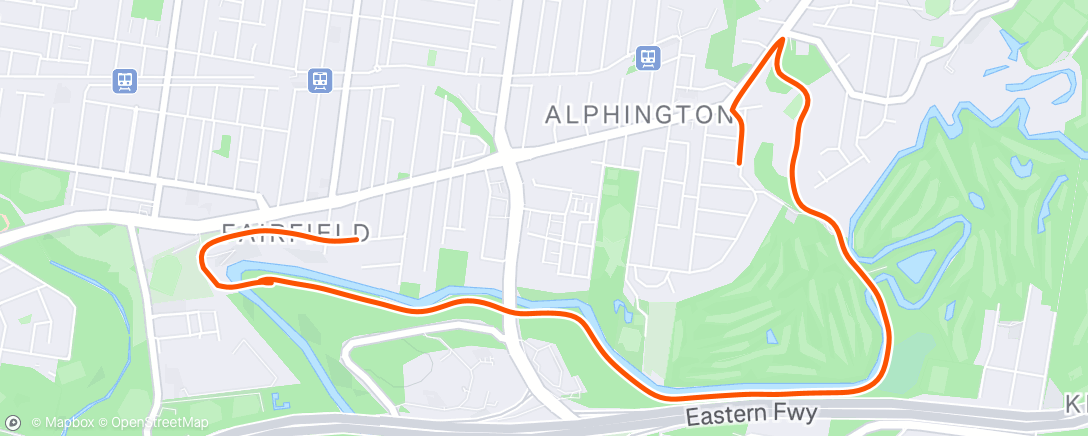 Map of the activity, Morning Run