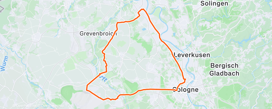 Map of the activity, Fahrt am Nachmittag