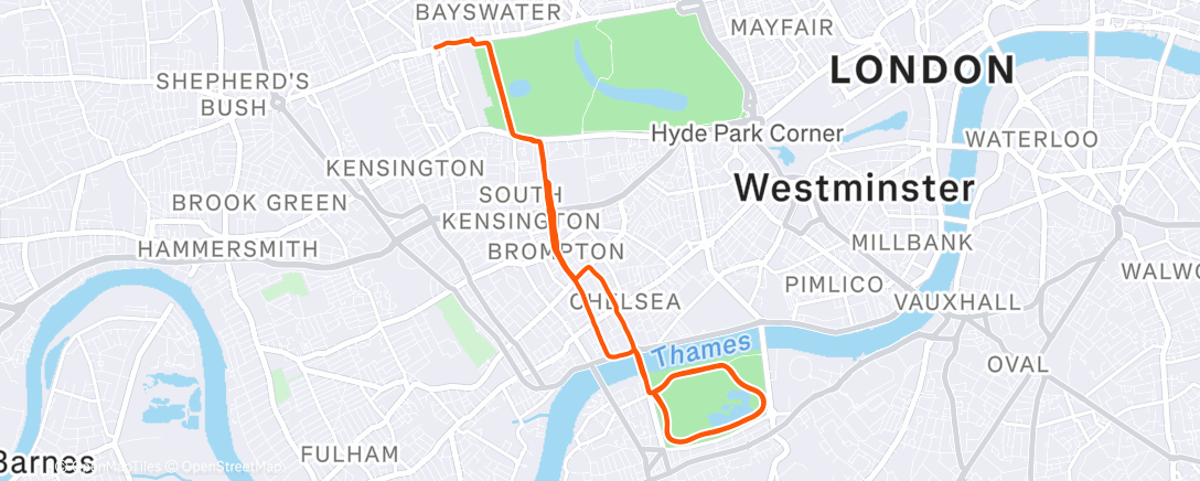 Map of the activity, 30k long run ✅