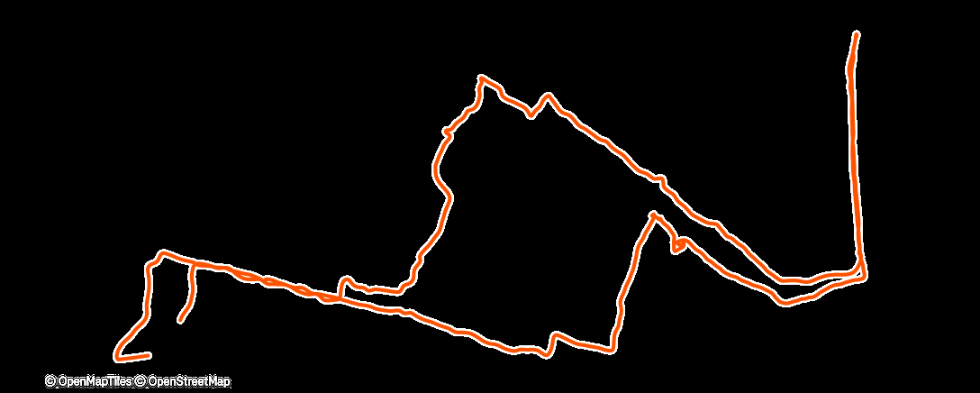 Map of the activity, Evening Run