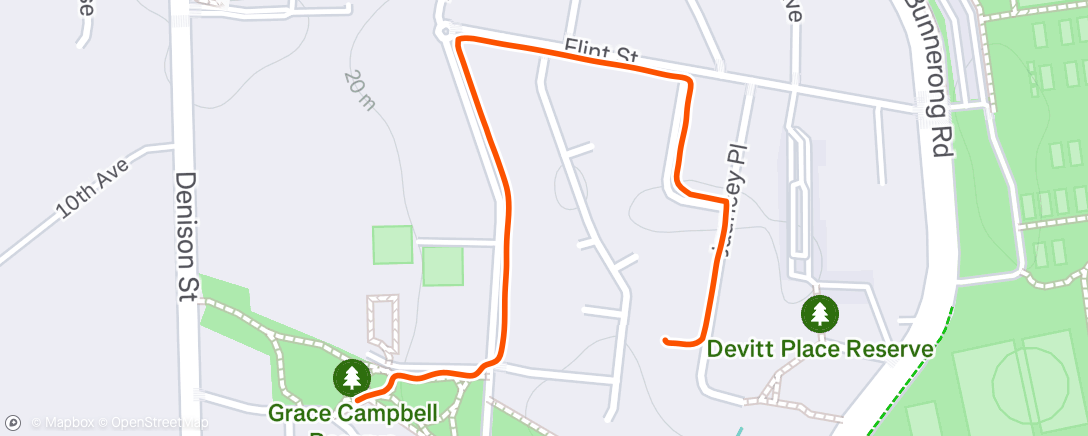 Map of the activity, Morning Walk