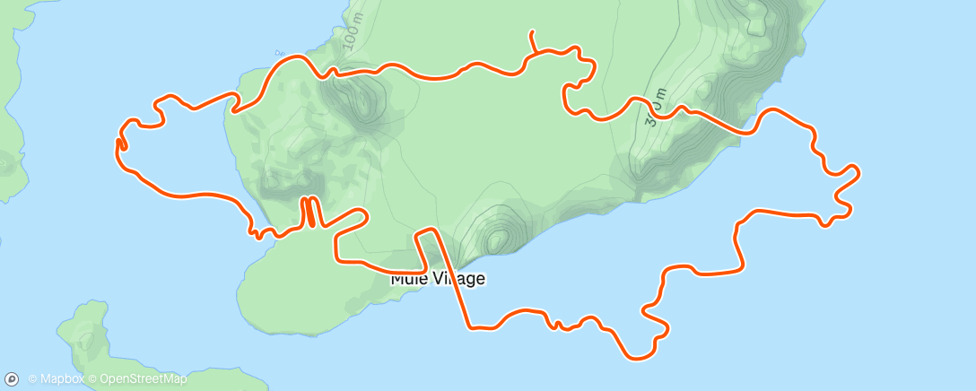 Карта физической активности (Zwift - Group Ride: DIRT Xtra Long Ride (C) on Watopia's Waistband in Watopia)