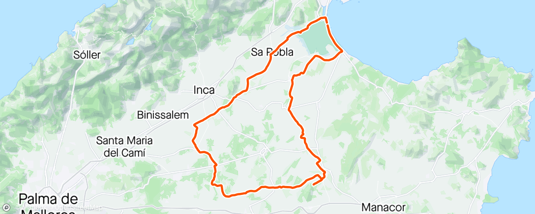 Map of the activity, Mallorca Tag 7