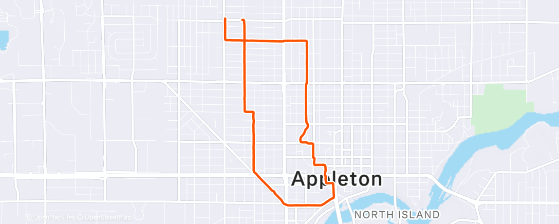 Map of the activity, Morning Run