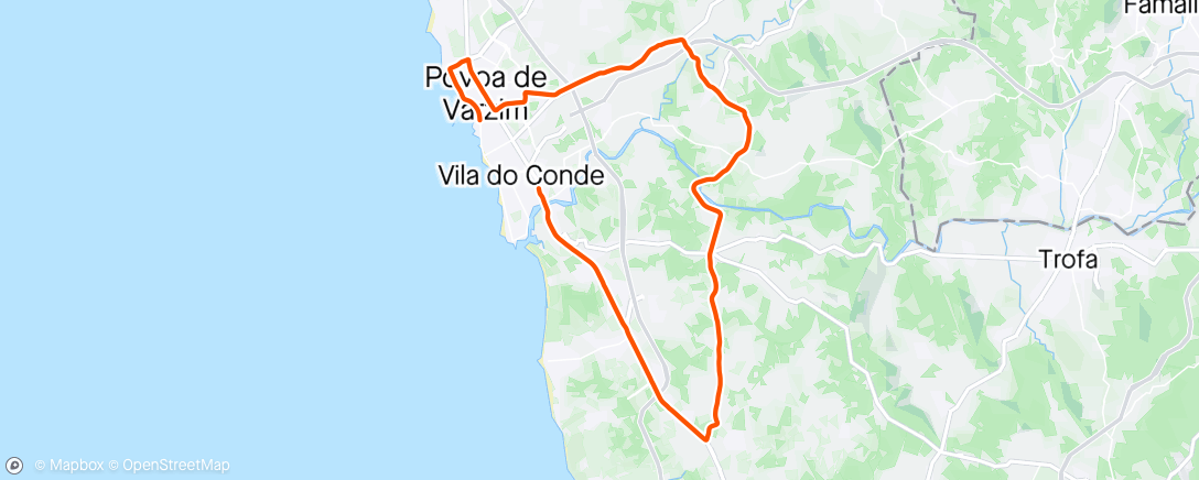 Mapa de la actividad (Volta de bicicleta vespertina)