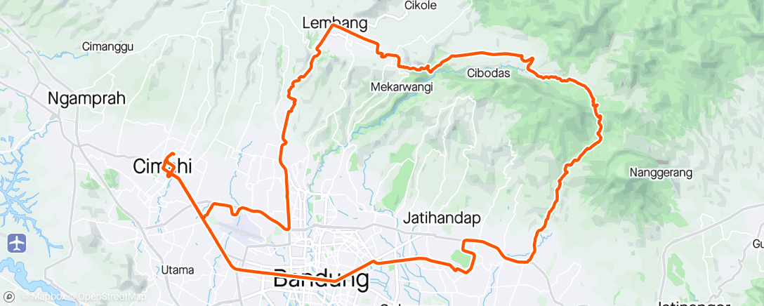 Mappa dell'attività Morning Ride - Palintang