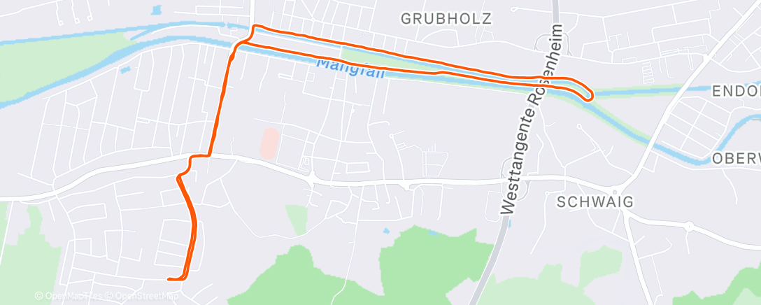 Карта физической активности (Lauf am Nachmittag)