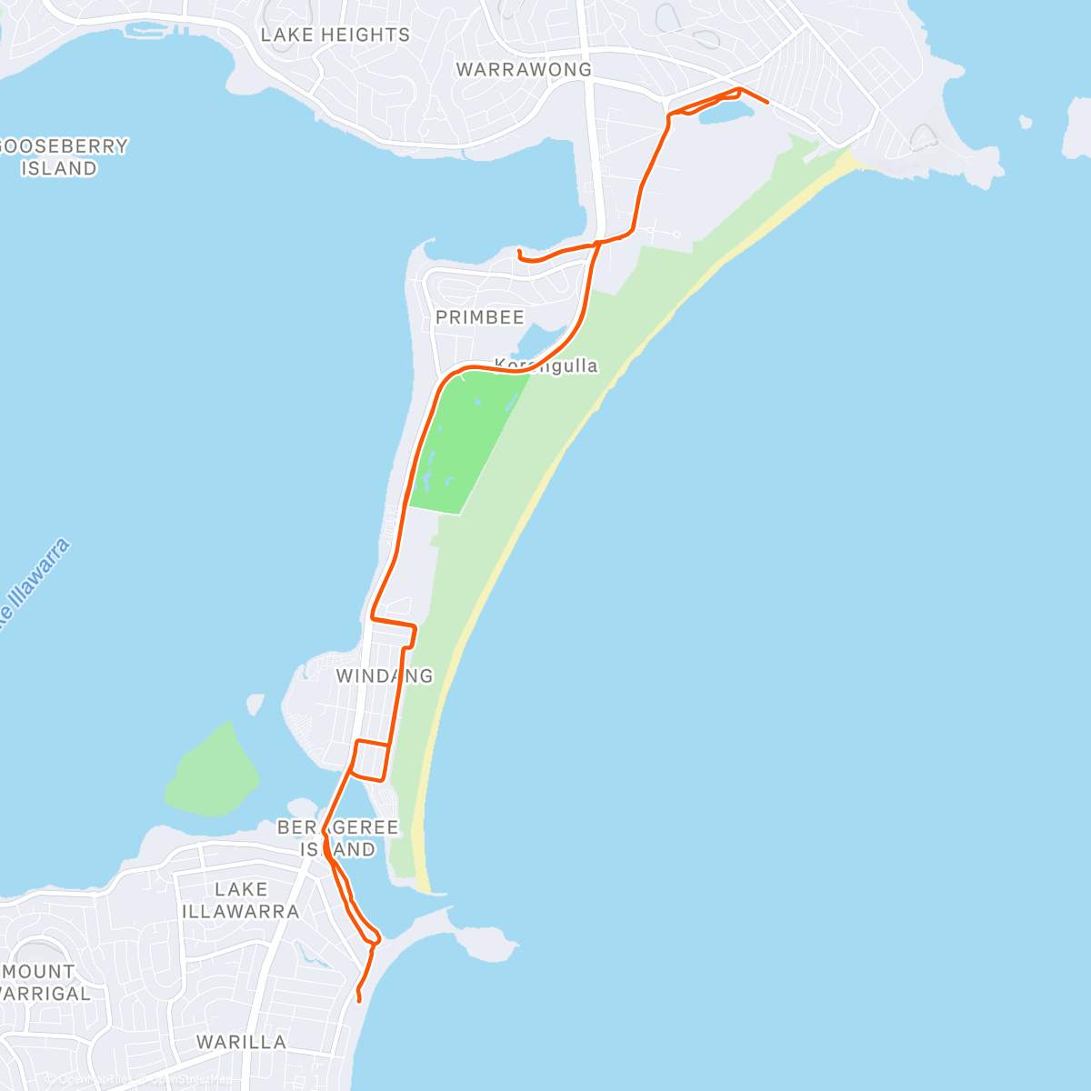 Map of the activity, Exsight Tuesday with three tandems