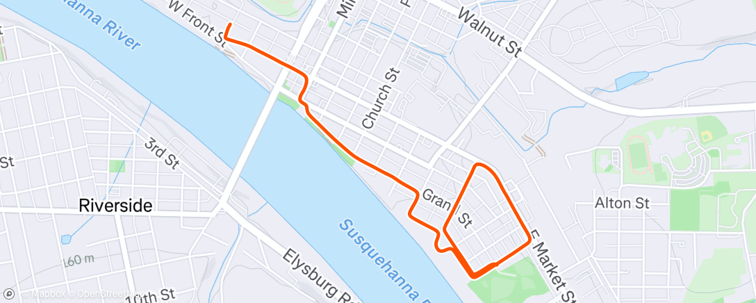 Map of the activity, Evening Walk