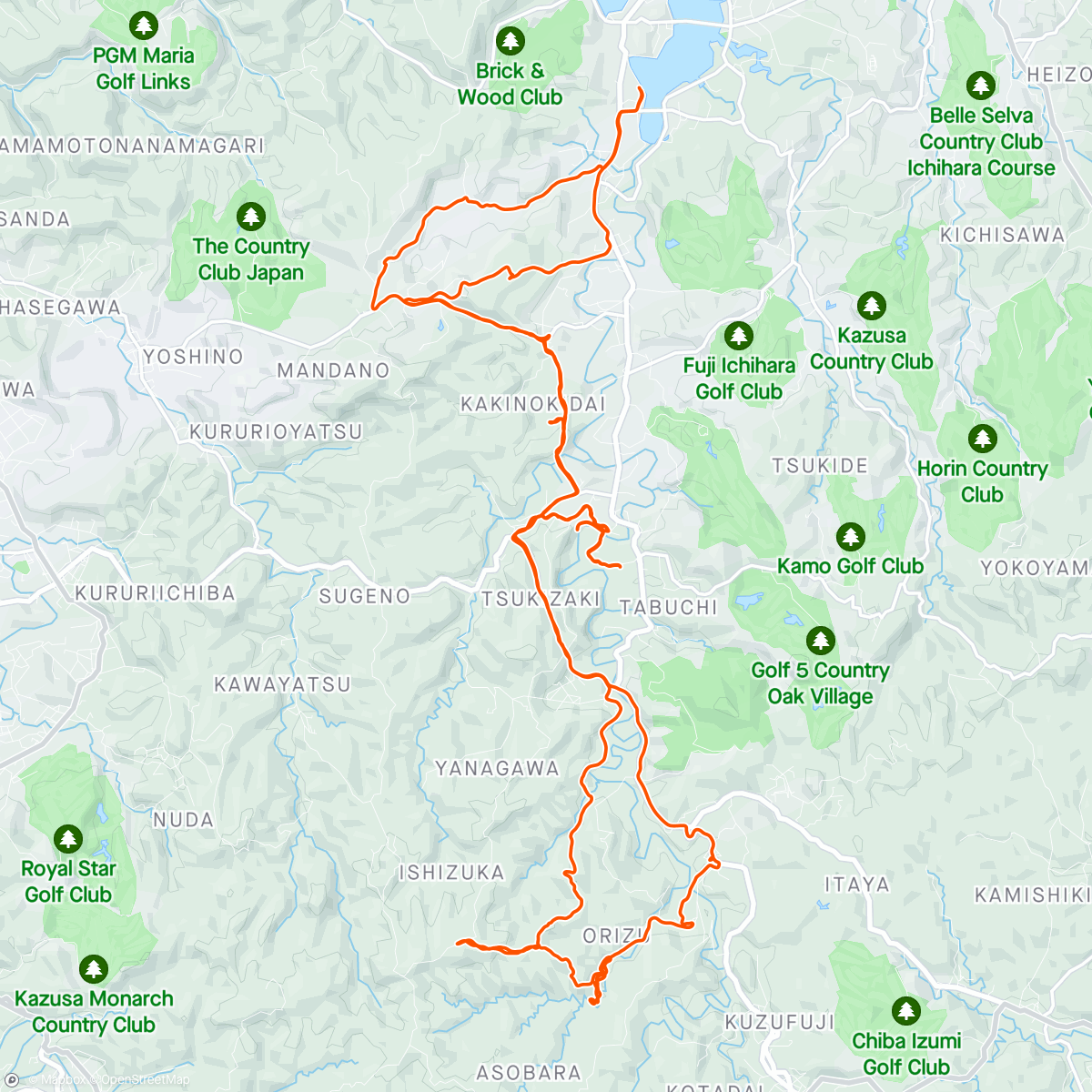 Mapa da atividade, 高滝湖周辺