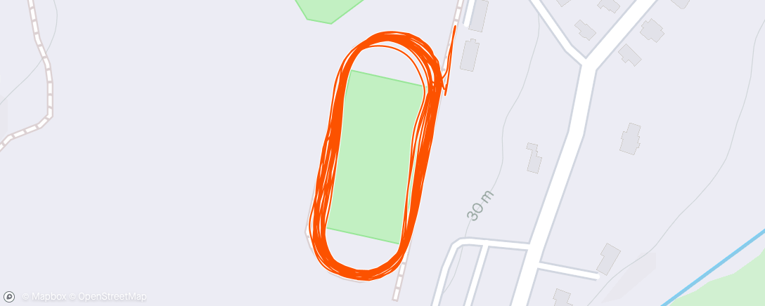 Map of the activity, P’s Track workout 400x6