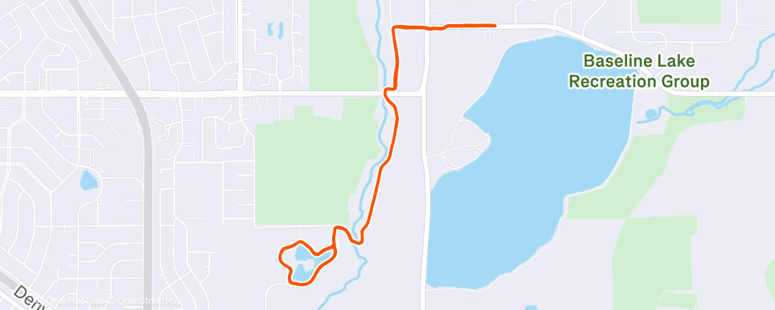 Map of the activity, 1 minute intervals