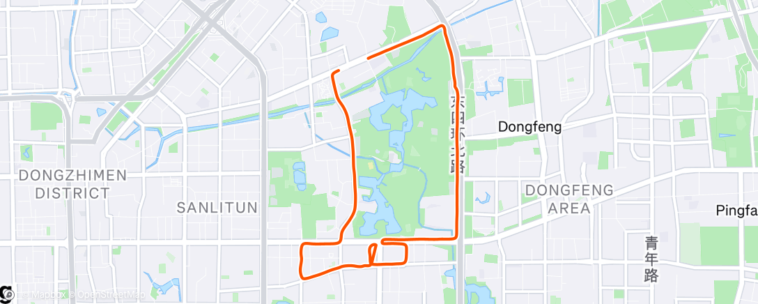 Map of the activity, Evening Ride