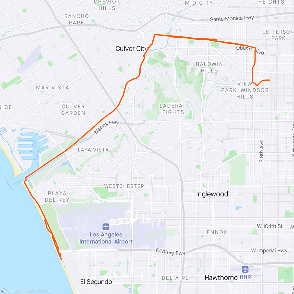 Map of the activity, while car is getting serviced 🚲