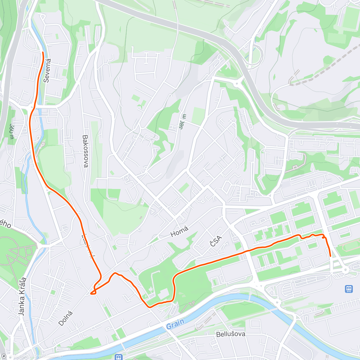 Map of the activity, Afternoon Ride