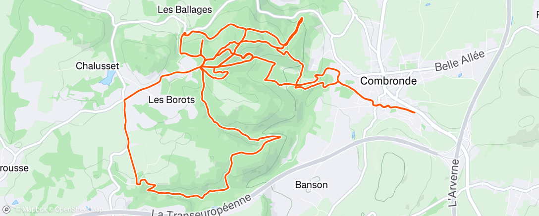 Map of the activity, VTT - Combronde
