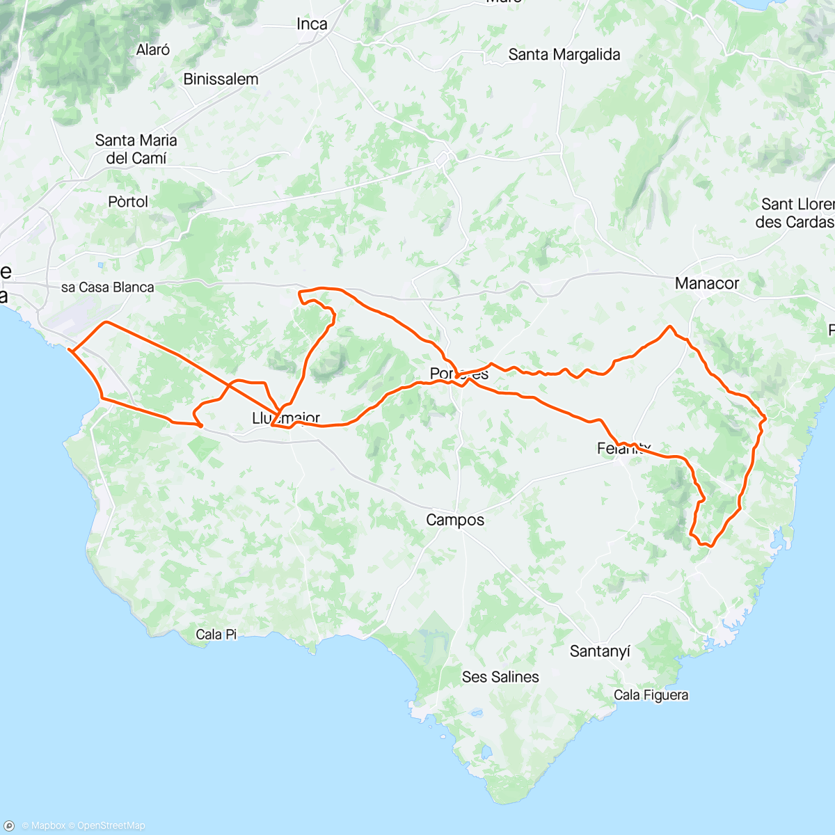 Map of the activity, Mallorca 2024 dag 6
