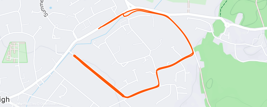 Map of the activity, 6am run club. 400m intervals. Eased myself back in