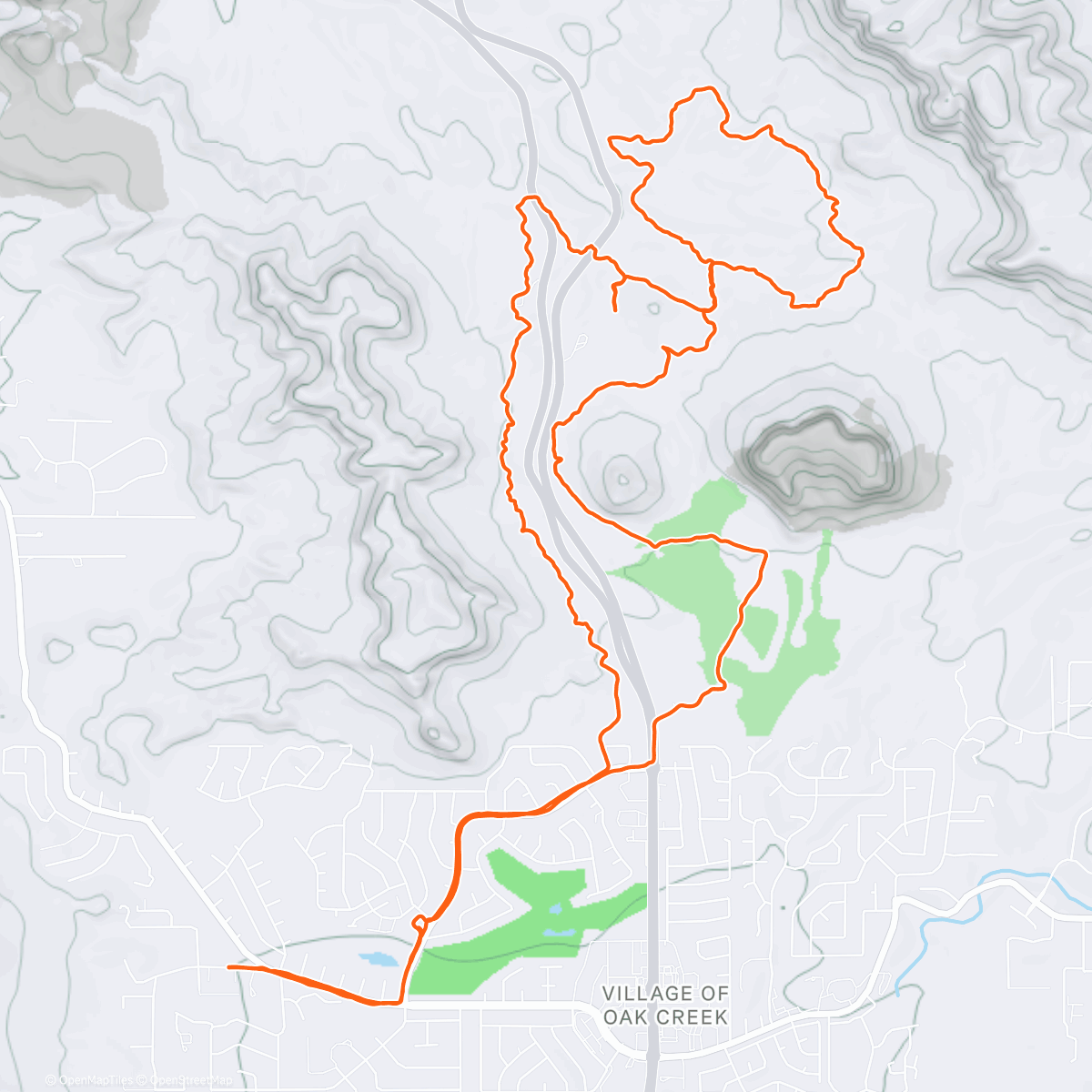 Map of the activity, Afternoon Mountain Bike Ride