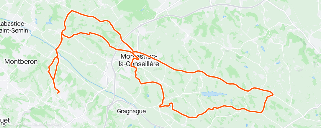 Mapa da atividade, Sortie vélo le matin