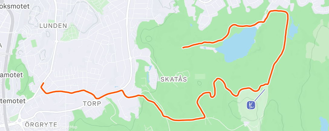 Map of the activity, Lunch Run