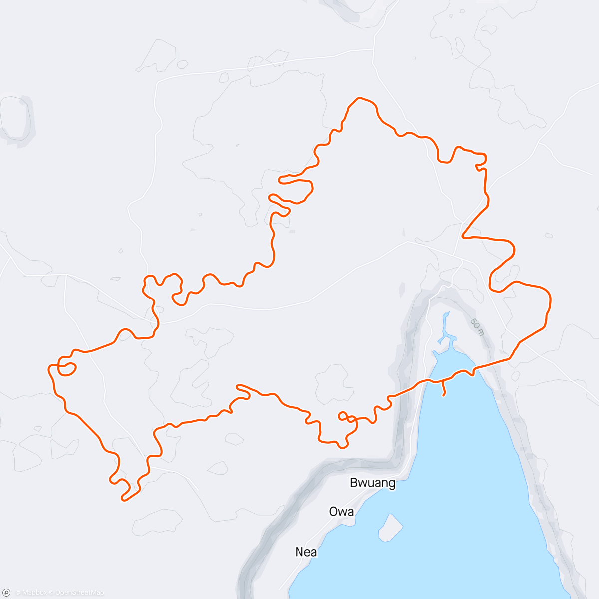Map of the activity, Zwift - Group Ride: TEAM VEGAN Saturday Kit Spin (E) on Turf N Surf in Makuri Islands