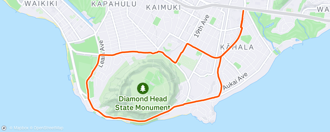Map of the activity, Night Hike
