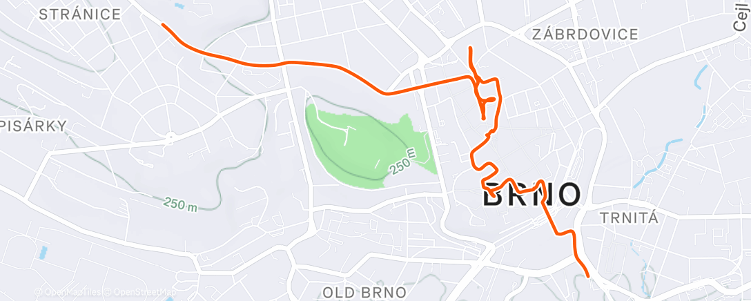 Map of the activity, Afternoon Walk