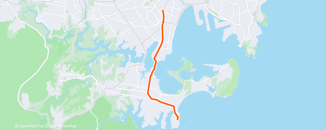 Map of the activity, Afternoon Run