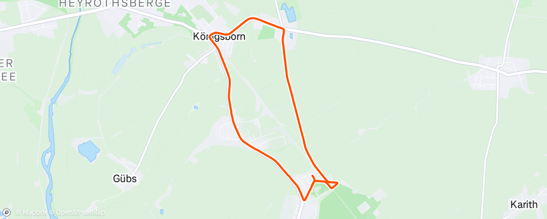 Map of the activity, Lauf am Nachmittag