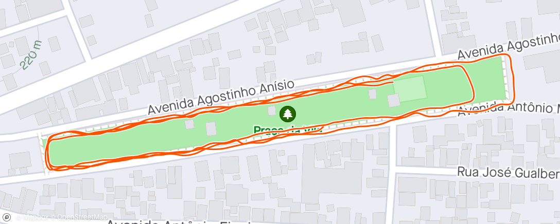 Map of the activity, Caminhada matinal