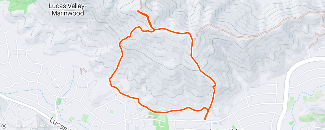 Map of the activity, Hike up the hill